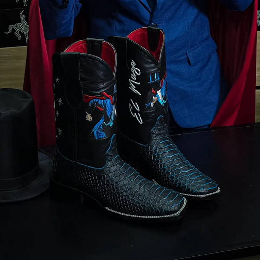 Magician Collaboration Handmade Python Boots