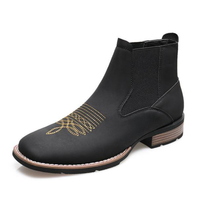 Men's Embroidered Chelsea Boots Martin Boots