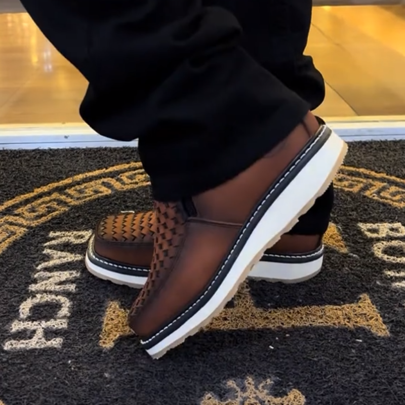 Mexican Vintage Hand-Woven Cowboy Boots