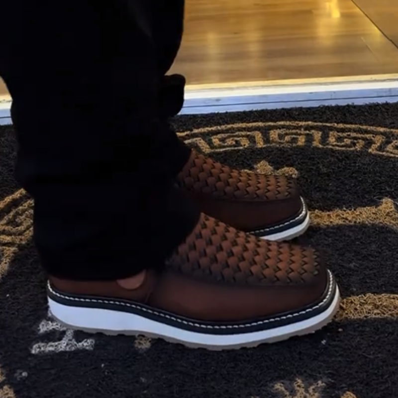 Mexican Vintage Hand-Woven Cowboy Boots