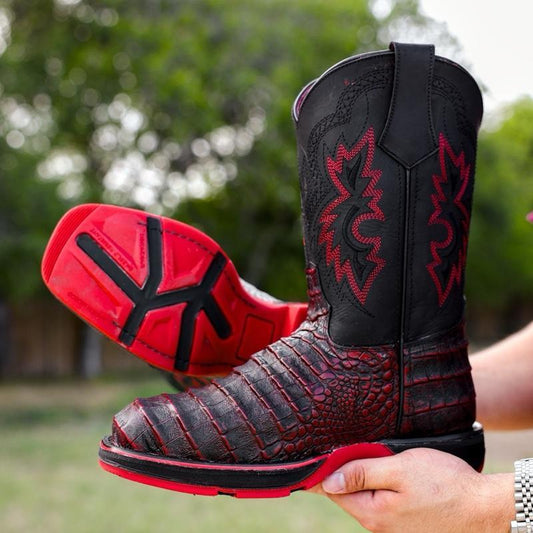 Black Cherry Leather Work Boots – Composite Toe