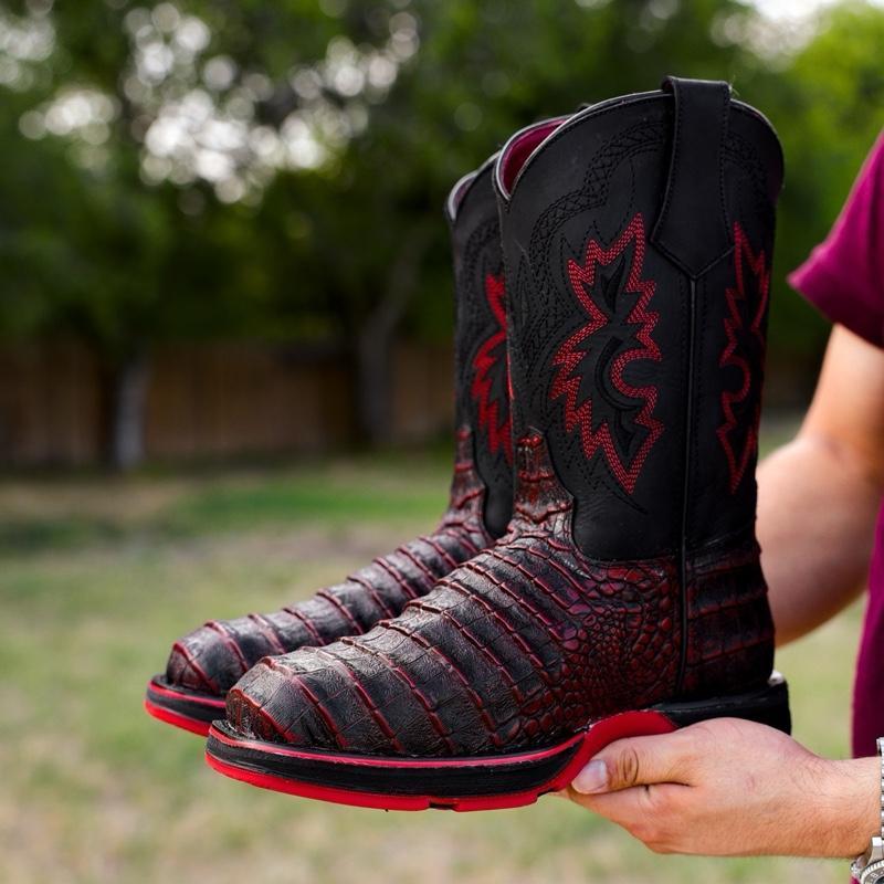 Black Cherry Leather Work Boots – Composite Toe