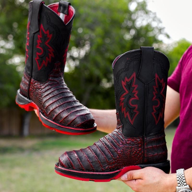 Black Cherry Leather Work Boots – Composite Toe