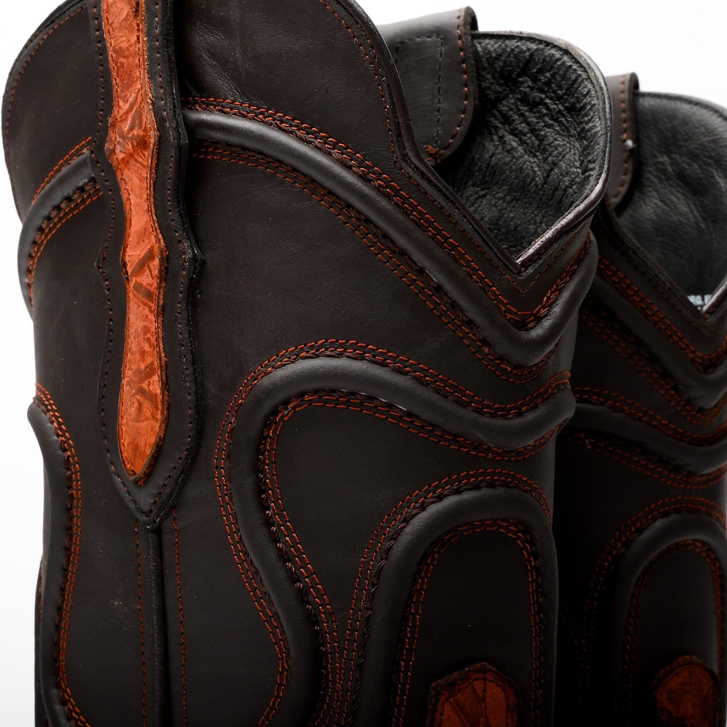 Authentic Brown PirarucuBoots -Square Toe