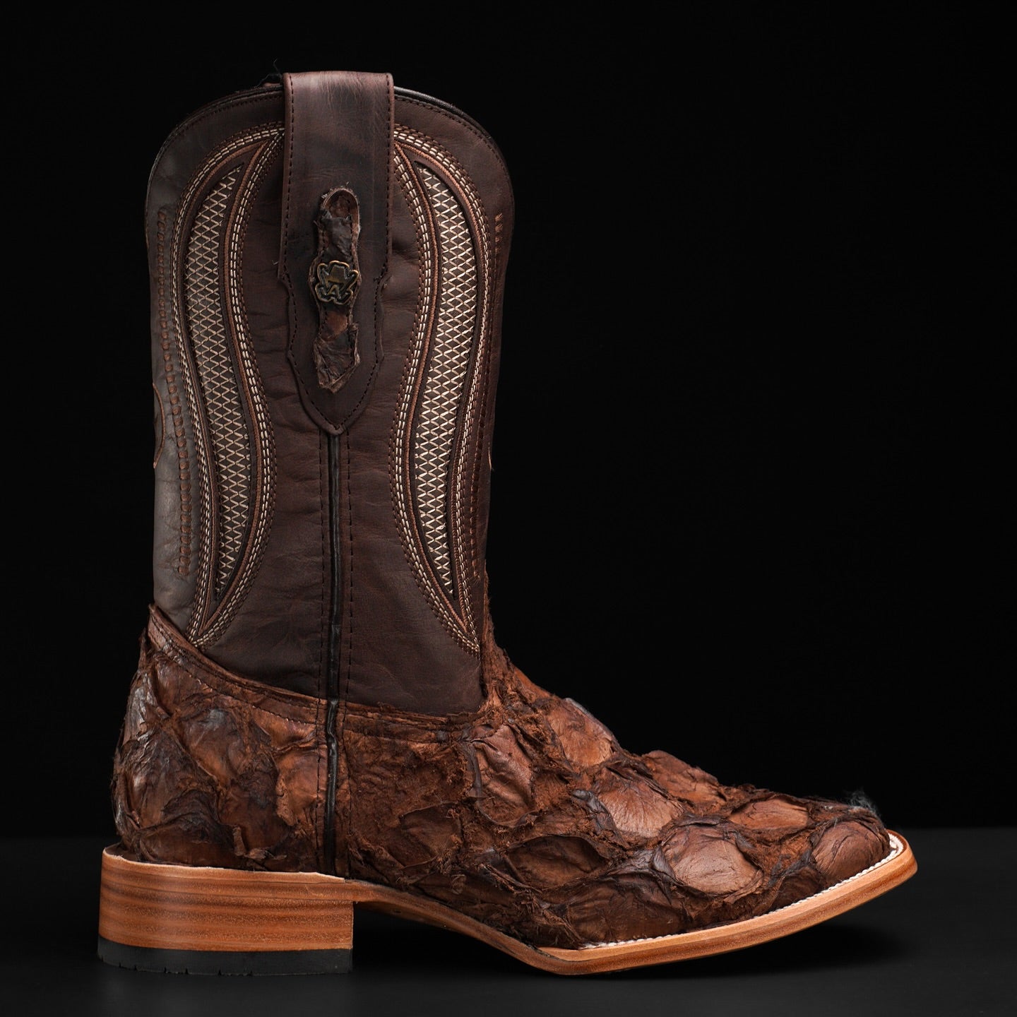 Artisan Espresso Piraroucu Square Toe Boots