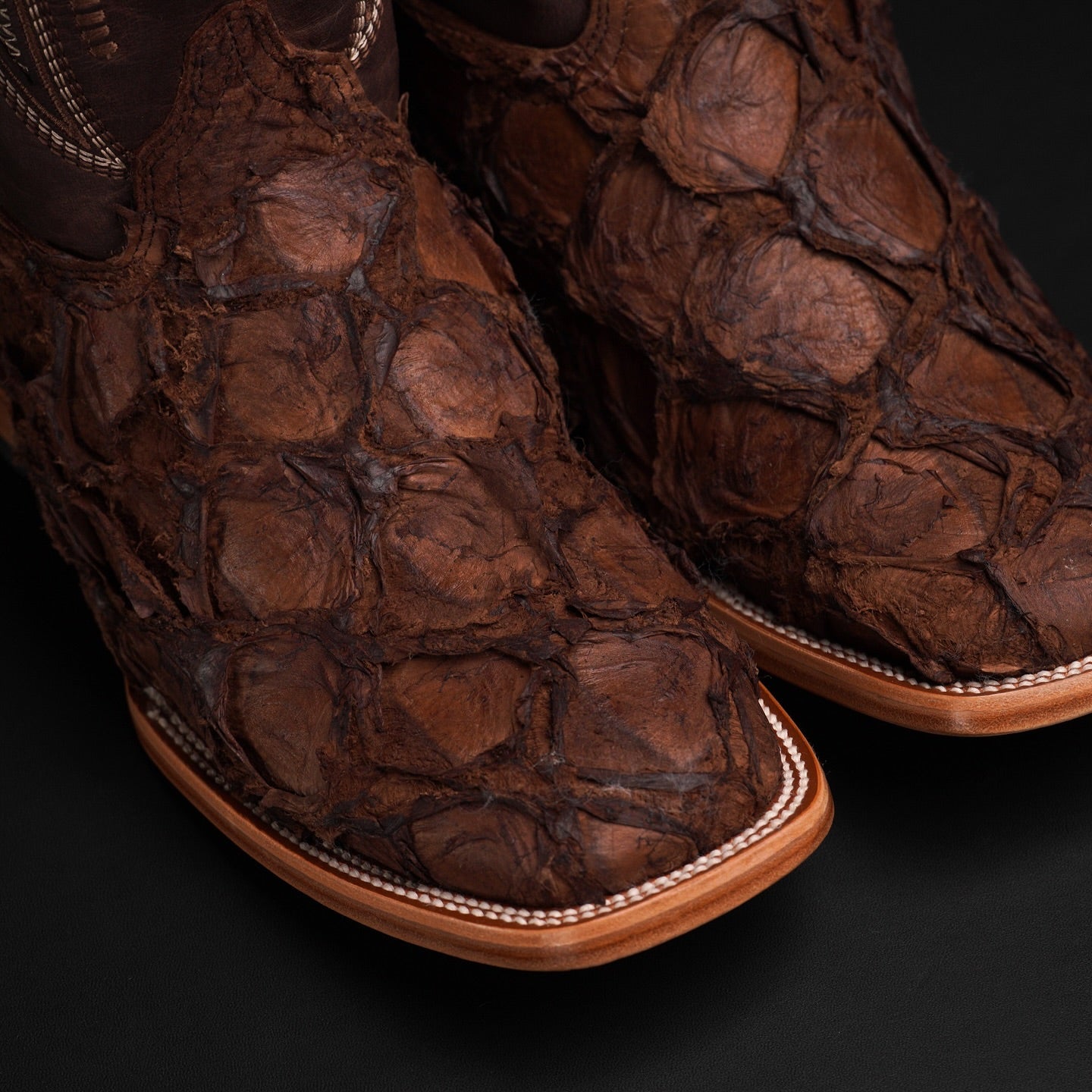 Artisan Espresso Piraroucu Square Toe Boots