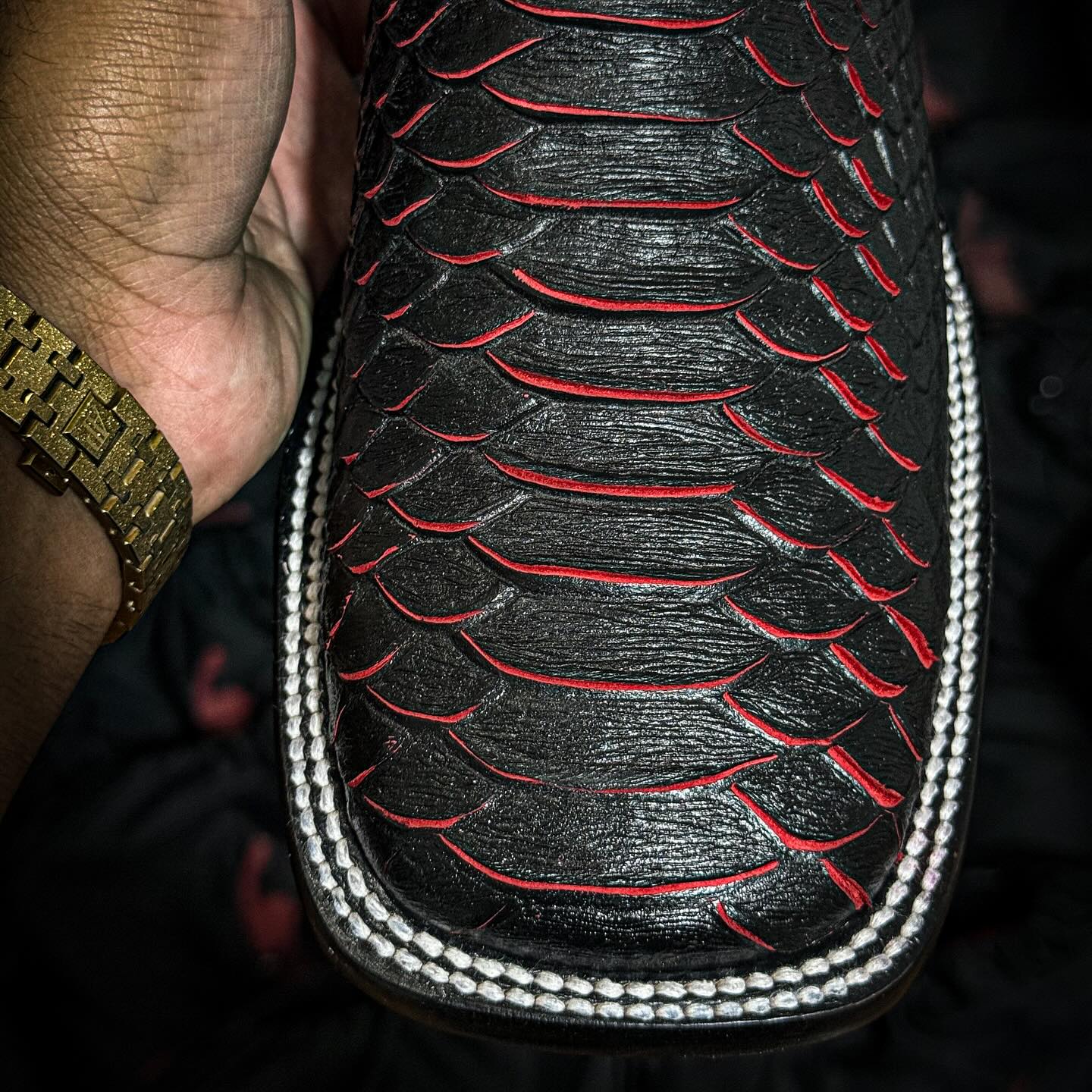Caiman Belly Leather Boots With 3D Lightweight Sole - Composite