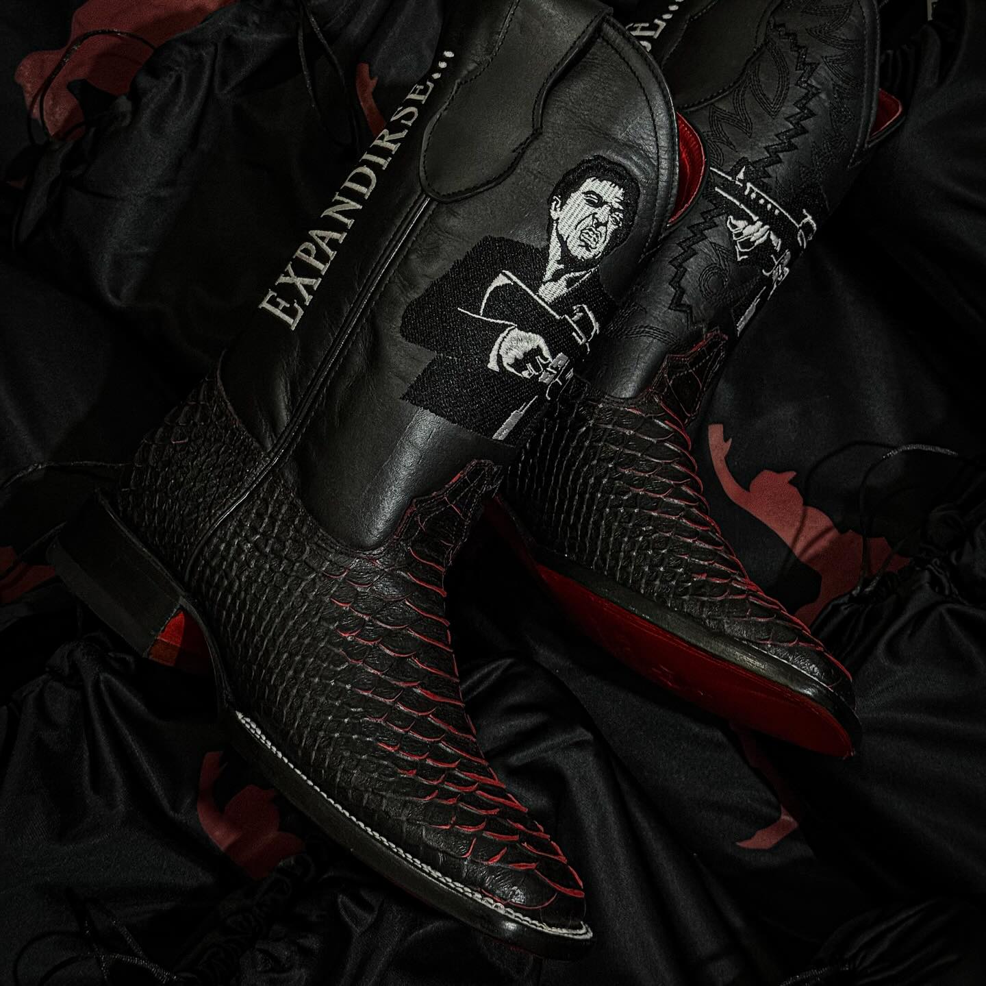 Caiman Belly Leather Boots With 3D Lightweight Sole - Composite