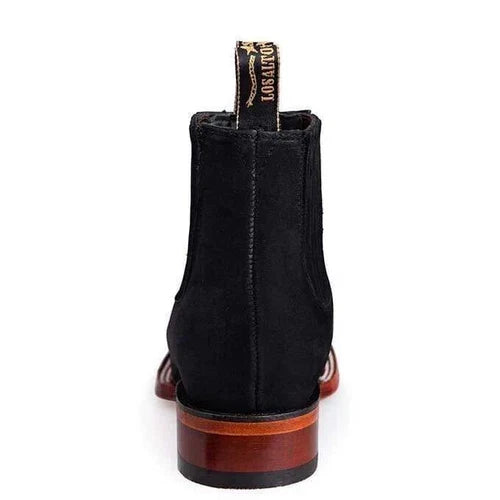 Men's Genuine Nubuck Ankle Charro Boots