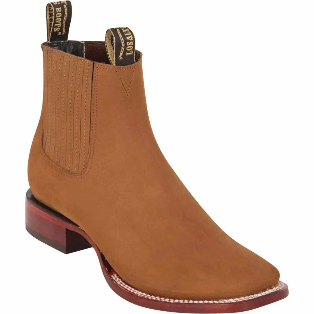 Men's Genuine Nubuck Ankle Charro Boots