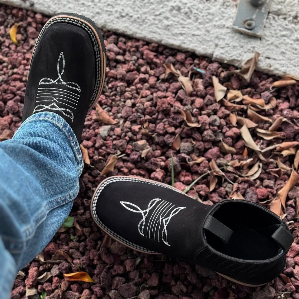 Rancher's Heritage Cowboy Boots-Black