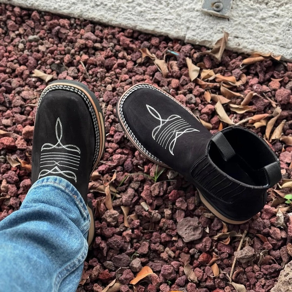 Rancher's Heritage Cowboy Boots-Black