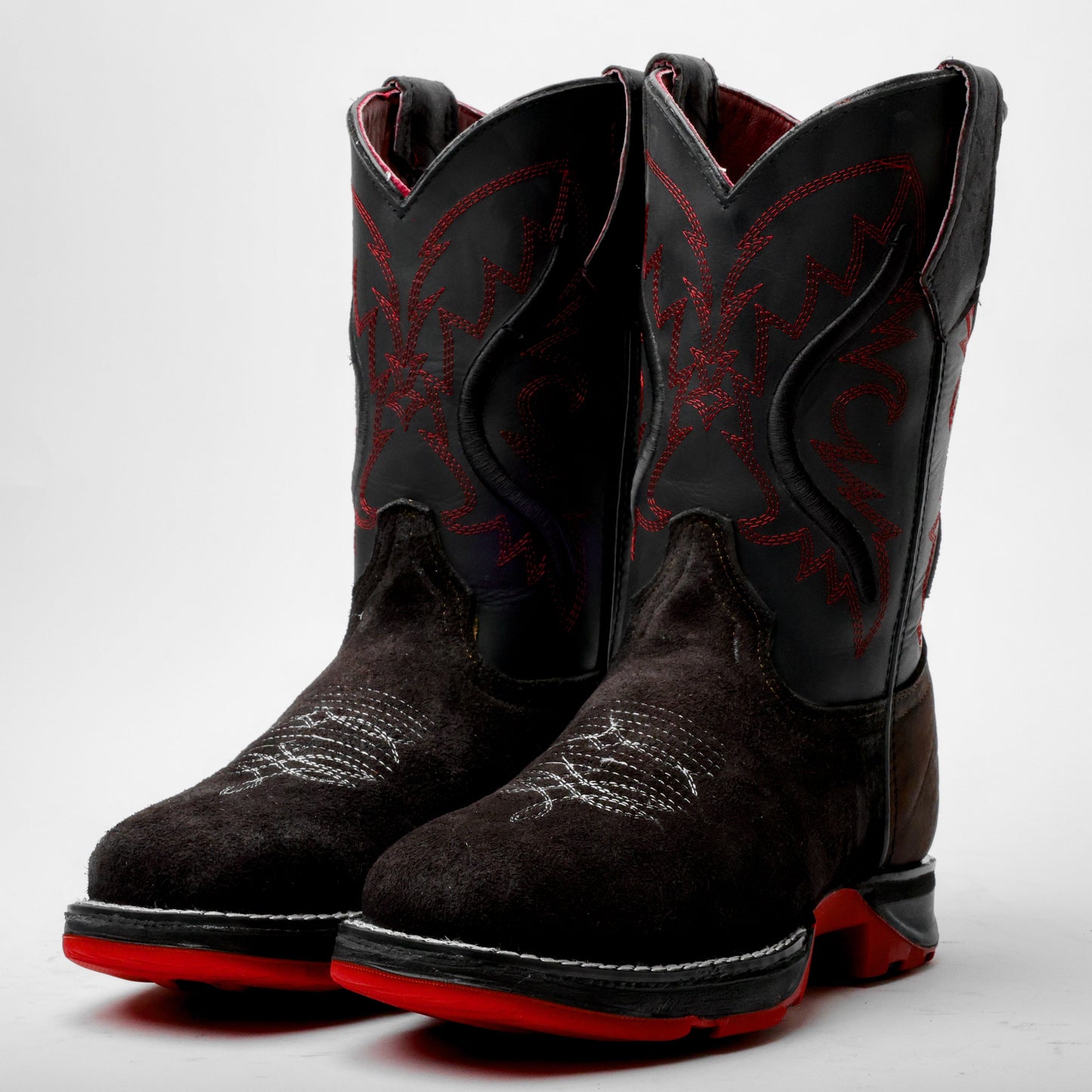 Black Rough-Out Leather Boots With 3D Lightweight Sole - Composite Toe