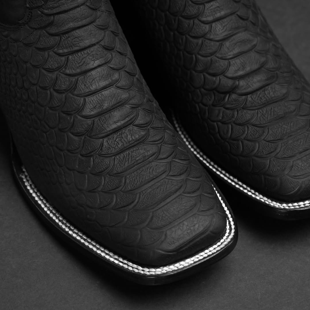 Black Caiman Belly Cowboy Boots