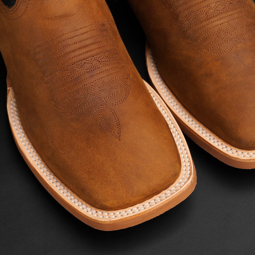Faith Over Fear Cowboy Boots – Black & Tan, Square Toe